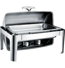 CHAFING DISH WITH 180 ° ROLL TOP LID